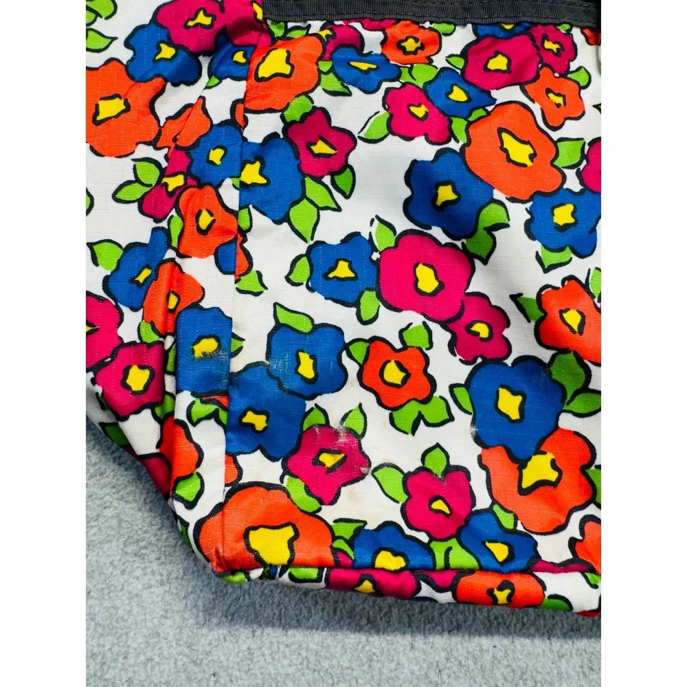 Brighton‎ Vera Bradley Tote Bag Large Multicolor Floral Nylon Zip Travel Bag